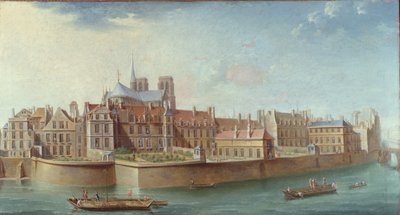 View of the Ile de la Cite from Ile St. Louis, Paris by Nicolas Raguenet